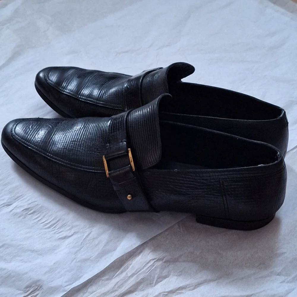 Vintage Gucci Handmade Dress Black Leather Loafer Men US size 10.5 D - Picture 6 of 15